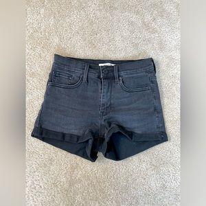 Black Denim Shorts